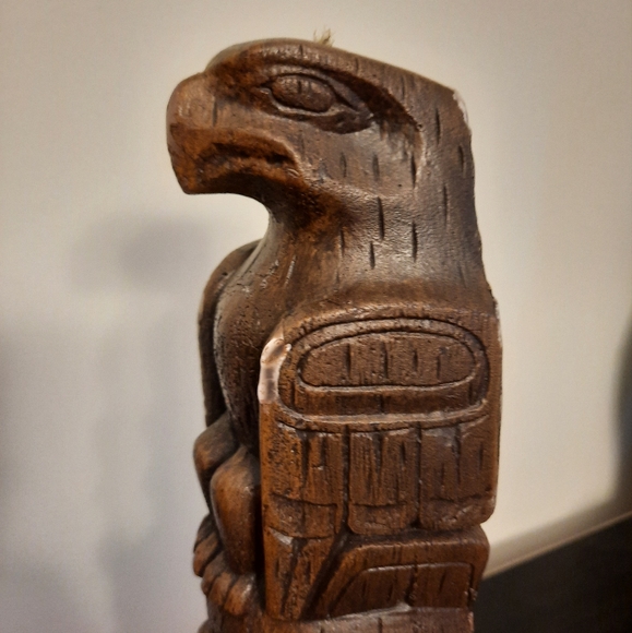 Large Vintage RARE Pearlite Wax Haida Totem Pole Candle - Picture 7 of 13